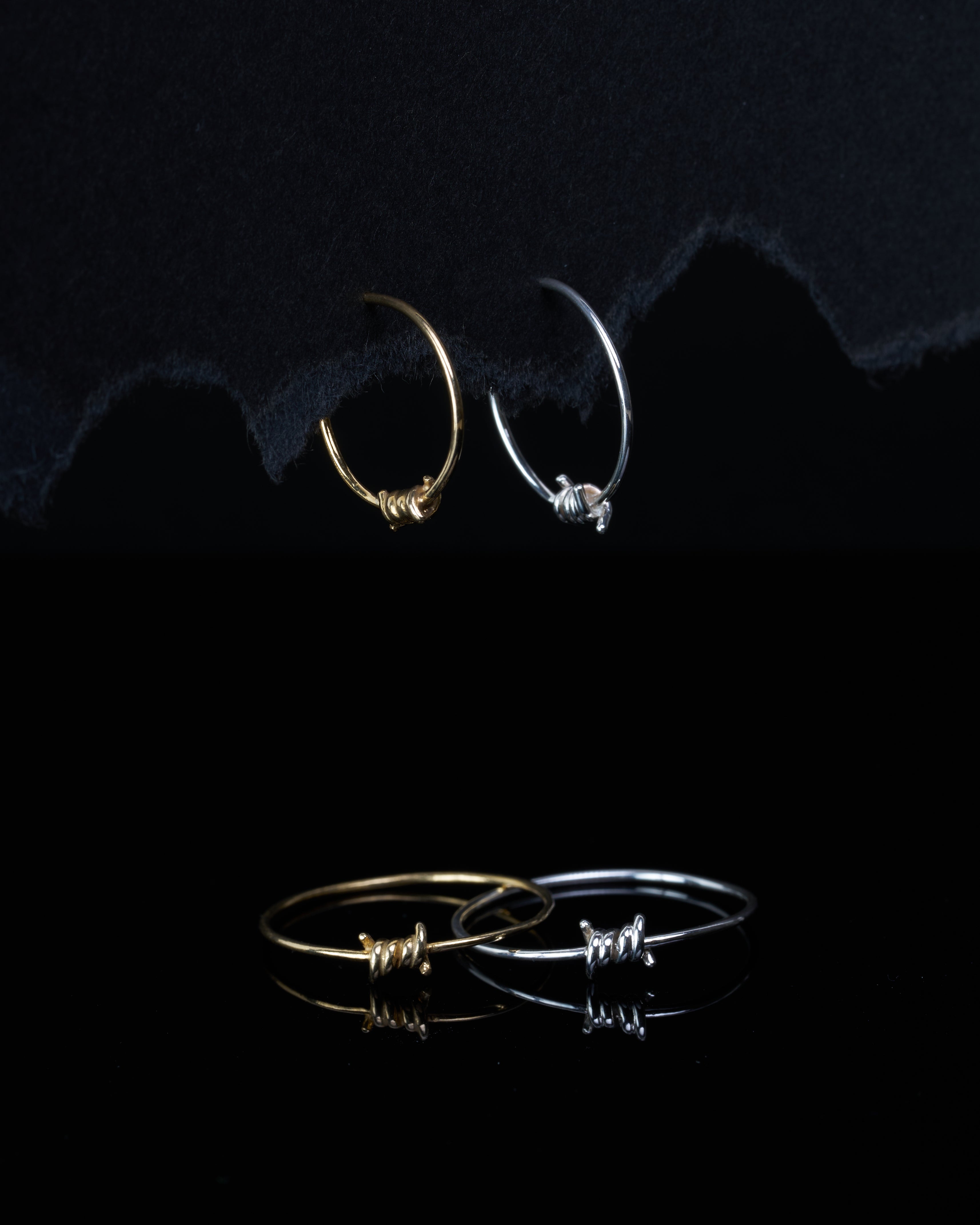 有刺鉄線リングシルバー