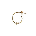 Barbed Wire Earrings Gold