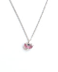 Watermelon tourmaline necklace (center dot)