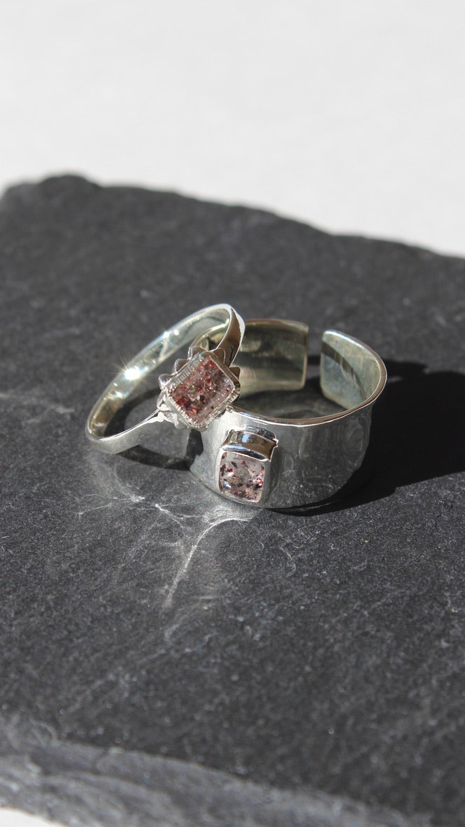 スタッズリング（レピドクロサイトインクォーツ）