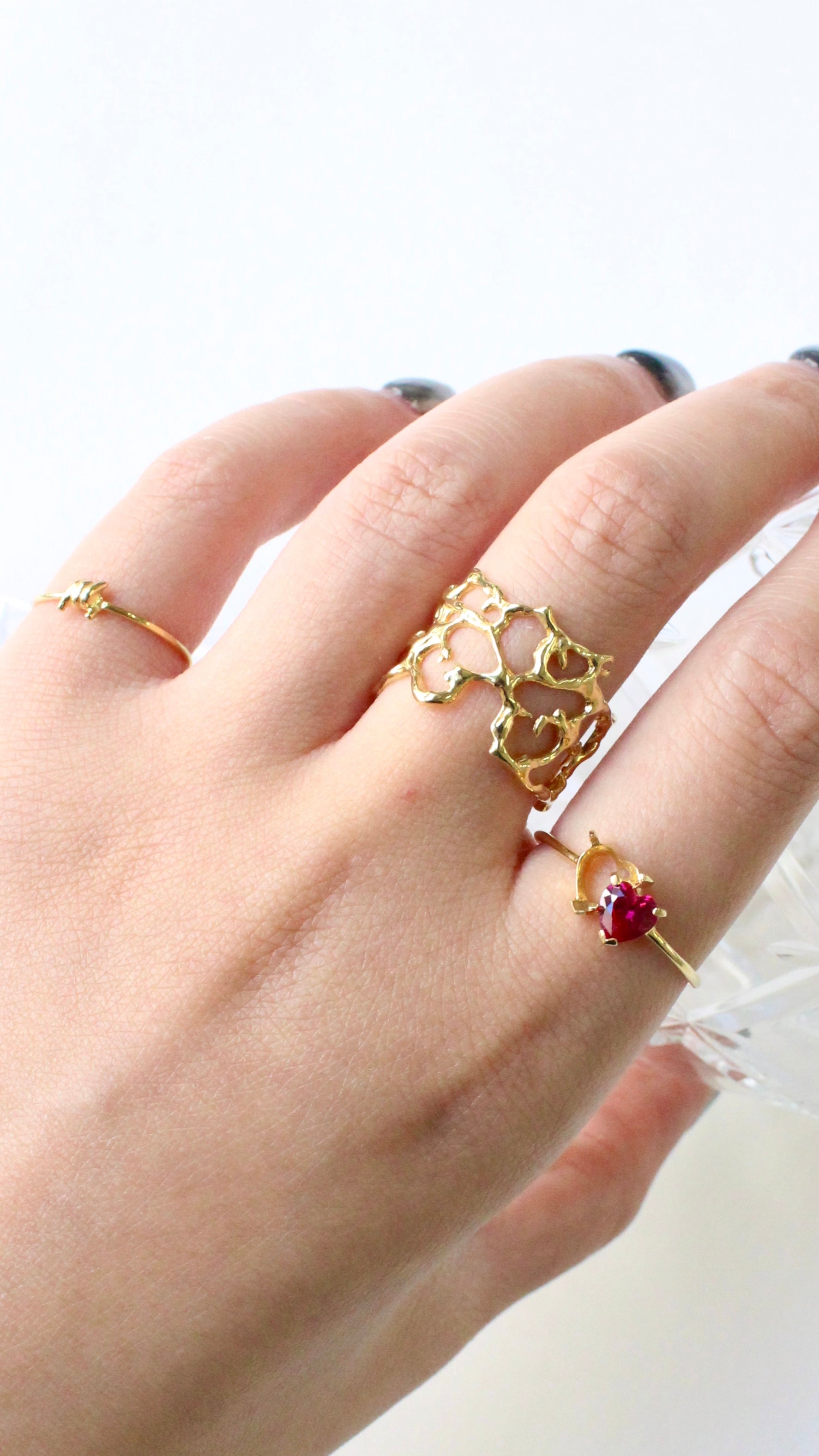 有刺鉄線リングゴールド – Haruka Ozone online store