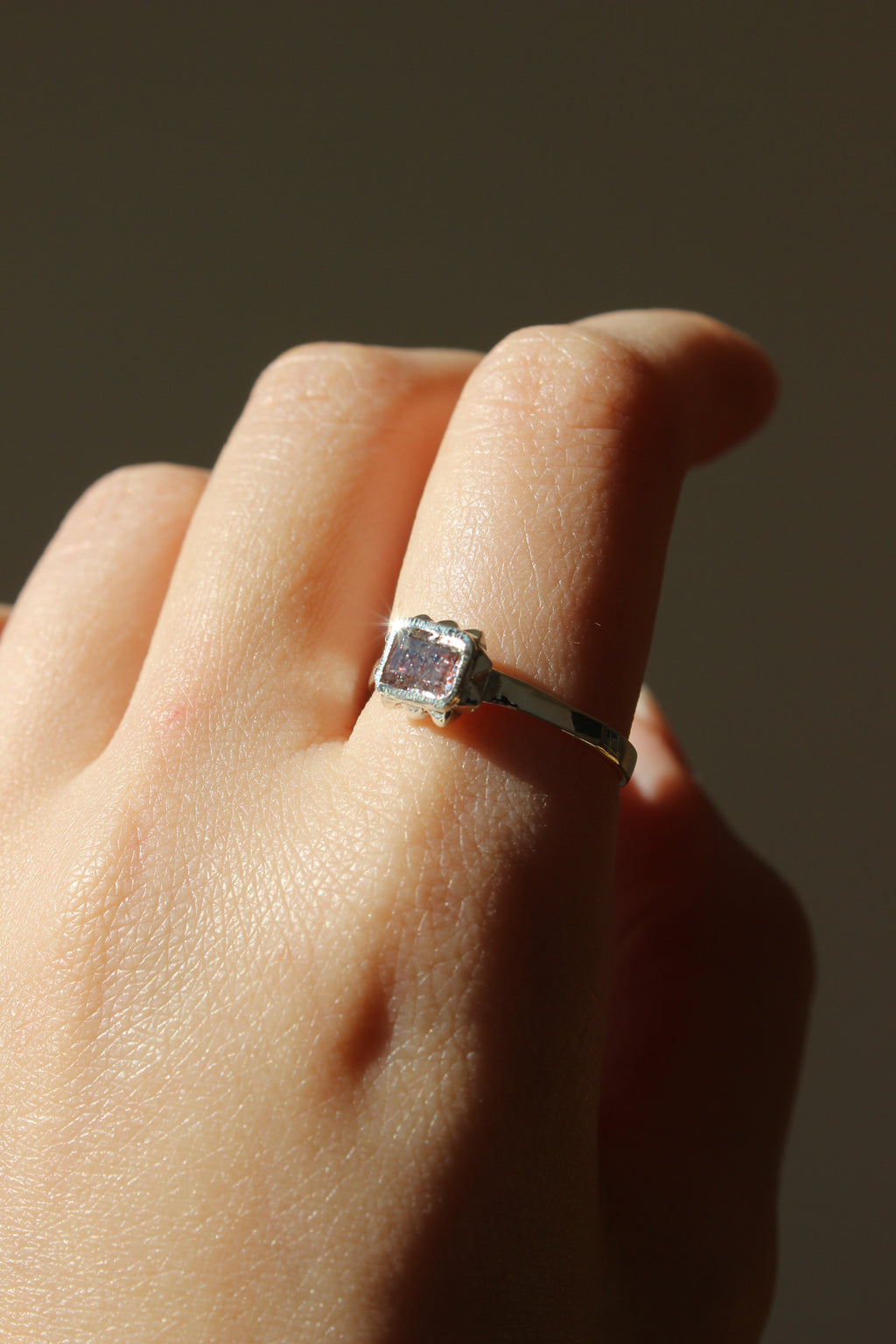 スタッズリング（レピドクロサイトインクォーツ）