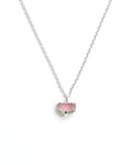Watermelon tourmaline necklace (light green on the edge)