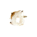 Agate ring K10 (four white flower claws)