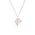 Cross necklace <Rose Quartz>