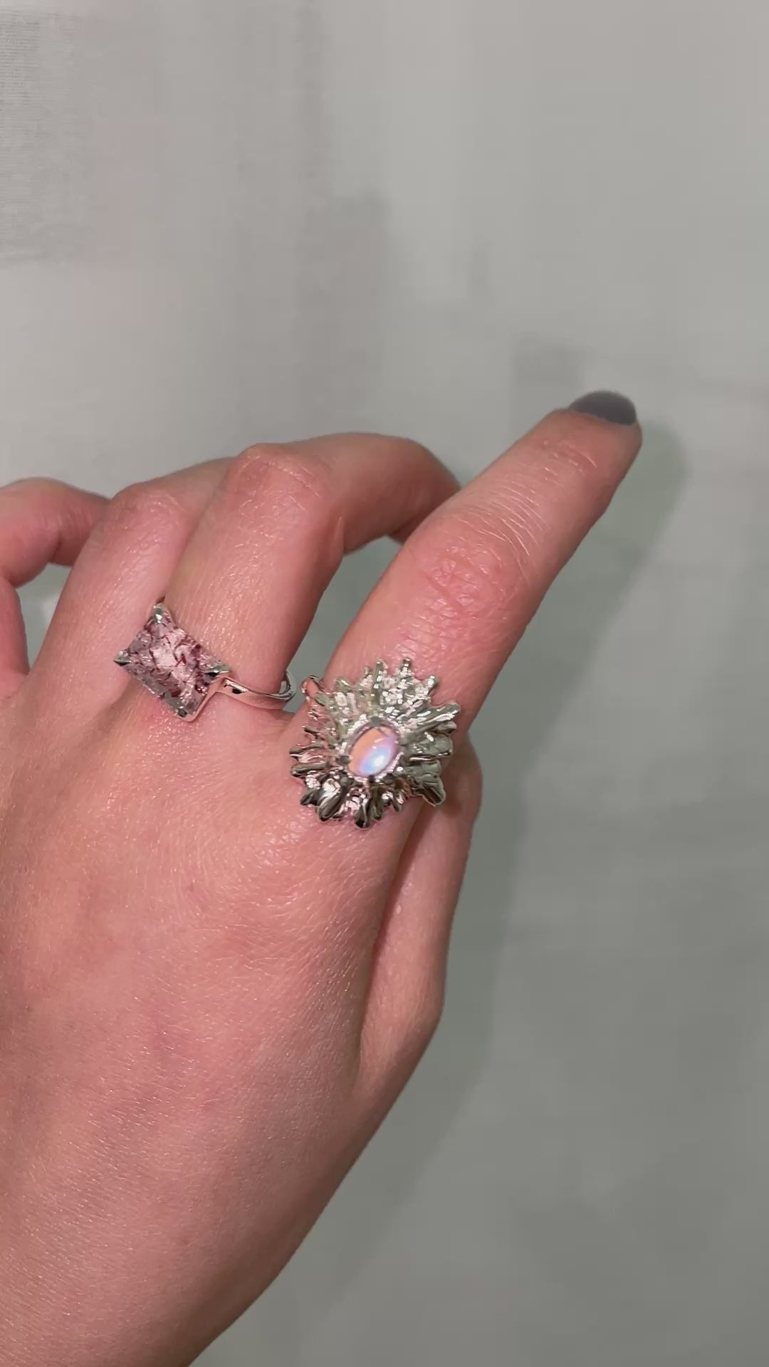 スパイシーリング　ブルームーンストーン